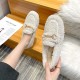 Women Faux-Fur Loafers Warm Winter Flat Pearl Decoration Shoes Women Faux-Fur Loafers Warm Winter Flat Pearl Decoration Shoes