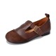 Vintage Literary Handmade Leather Round Toe T Buckle Mary Jane Women's Shoes Vintage Literary Handmade Leather Round Toe T Buckle Mary Jane Women's Shoes