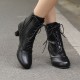 Women's Victorian-Style Lace-Up Ankle Zip Boots Women's Victorian-Style Lace-Up Ankle Zip Boots