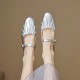 Women's Shell Pattern Buckle Comfort Mule Shoes Women's Shell Pattern Buckle Comfort Mule Shoes