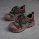 Women's Leather Colorblocking Big Head Lace Up Platform Casual Shoes Women's Leather Colorblocking Big Head Lace Up Platform Casual Shoes