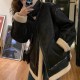 Womens Stand Collar Motorcycle Style Aviator Jacket Coat Winter Warm Womens Stand Collar Motorcycle Style Aviator Jacket Coat Winter Warm