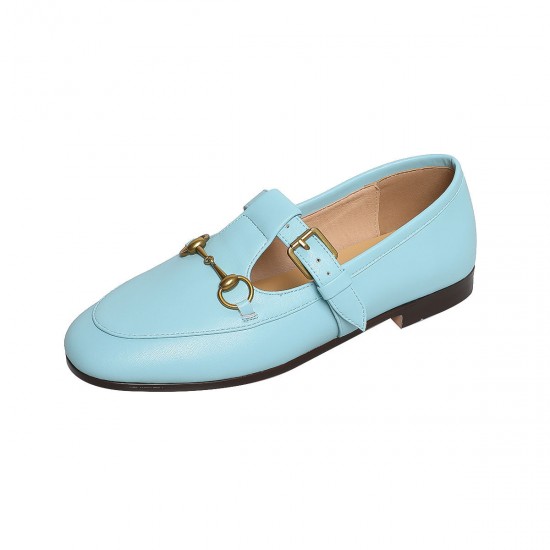 Womens Leather T-buckle Mules Summer Mray Jans Shoes Womens Leather T-buckle Mules Summer Mray Jans Shoes