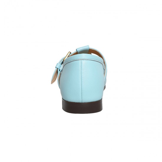 Womens Leather T-buckle Mules Summer Mray Jans Shoes Womens Leather T-buckle Mules Summer Mray Jans Shoes