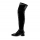 Thigh High Boots No Heel Women Patent Leather Elastic Boots Plus Size Thigh High Boots No Heel Women Patent Leather Elastic Boots Plus Size