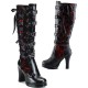 Black Gothic Heeled Boots with Buckle Black Gothic Heeled Boots with Buckle
