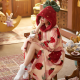 Cute Winter Strawberry Coral Velvet Pajama Cute Winter Strawberry Coral Velvet Pajama