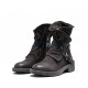 Womens Genuine Leather Classic Boots Low Heel Round Toe Buckle Ankle Boots Womens Genuine Leather Classic Boots Low Heel Round Toe Buckle Ankle Boots