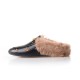 Women Horsebit Bee Star Embroidered Fur Mule Shoes Women Horsebit Bee Star Embroidered Fur Mule Shoes