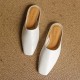 Women's Handmade Leather Minimalist Flat Comfort Mule Shoes Women's Handmade Leather Minimalist Flat Comfort Mule Shoes