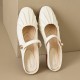 Women's Shell Pattern Buckle Comfort Mule Shoes Women's Shell Pattern Buckle Comfort Mule Shoes