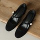 Womens French Retro Mary Jane Leather Pearl Buckle Dress Shoes Womens French Retro Mary Jane Leather Pearl Buckle Dress Shoes