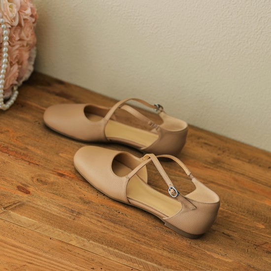 Summer Handmade Cross Strap Ballet Flats Summer Handmade Cross Strap Ballet Flats