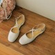 Summer Handmade Cross Strap Ballet Flats Summer Handmade Cross Strap Ballet Flats