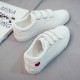 Womens Cute Love Heart Easy CleanFlats Sneakers Womens Cute Love Heart Easy CleanFlats Sneakers