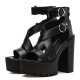 Women Chunky Heel Gladiator Platform Anti-Slip Ankle Sandals Women Chunky Heel Gladiator Platform Anti-Slip Ankle Sandals