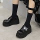 Platform Gothic Skeleton Print Mary Jane Shoes Platform Gothic Skeleton Print Mary Jane Shoes