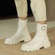 Womens Leather Combat Winter Fleece Lined Snow Boots Womens Leather Combat Winter Fleece Lined Snow Boots