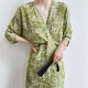 Summer Japanese style Print V-Neck Batwing Sleeve Dress Summer Japanese style Print V-Neck Batwing Sleeve Dress