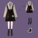 Punk Zipper Chain Pocket Sweatshirt Dress Punk Zipper Chain Pocket Sweatshirt Dress