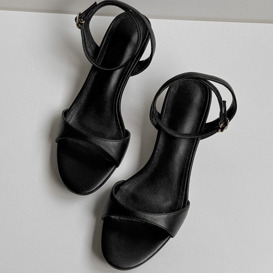 Women's Handmade Stylish Open Toe Kitten Heel Low Heeled Sandals Women's Handmade Stylish Open Toe Kitten Heel Low Heeled Sandals