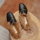 Women Leather Fur Flat Slippers Mules Women Leather Fur Flat Slippers Mules