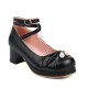 Cute Pearl Cross Strap Lolita Japanese Mary Jane Shoes Cute Pearl Cross Strap Lolita Japanese Mary Jane Shoes