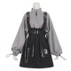 Punk Zipper Chain Pocket Sweatshirt Dress Punk Zipper Chain Pocket Sweatshirt Dress