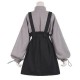 Punk Zipper Chain Pocket Sweatshirt Dress Punk Zipper Chain Pocket Sweatshirt Dress