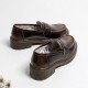 Platform Loafers for Women Round Toe Chunky Heel Platform Loafers for Women Round Toe Chunky Heel