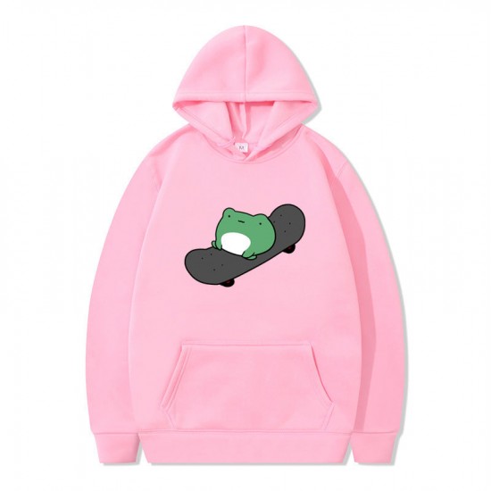 Skateboarding Frog Sweater for Women Men Hoodie for Teens Couple's Clothes Skateboarding Frog Sweater for Women Men Hoodie for Teens Couple's Clothes