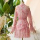 Spring Floral Fairy Halter Long Sleeve Dress Spring Floral Fairy Halter Long Sleeve Dress