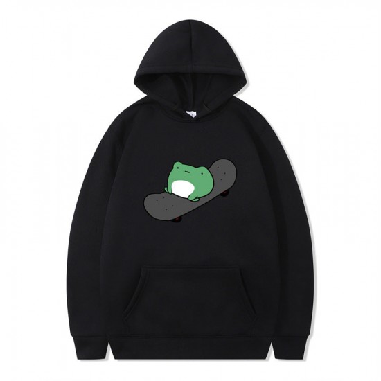 Skateboarding Frog Sweater for Women Men Hoodie for Teens Couple's Clothes Skateboarding Frog Sweater for Women Men Hoodie for Teens Couple's Clothes