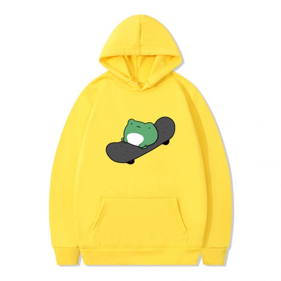 Skateboarding Frog Sweater for Women Men Hoodie for Teens Couple's Clothes Skateboarding Frog Sweater for Women Men Hoodie for Teens Couple's Clothes