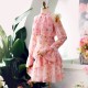 Spring Floral Fairy Halter Long Sleeve Dress Spring Floral Fairy Halter Long Sleeve Dress