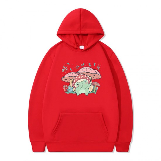 Cute Frog Sweater for Women Men Kawaii Mushroom Hoodie for Teens Couple's Clothes Cute Frog Sweater for Women Men Kawaii Mushroom Hoodie for Teens Couple's Clothes