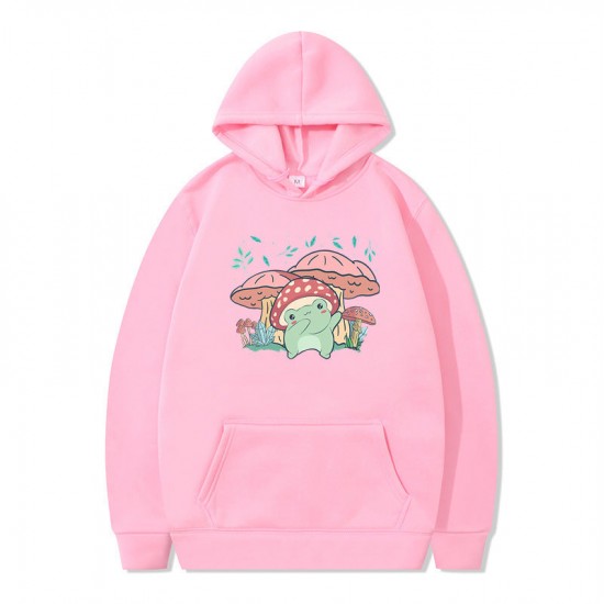 Cute Frog Sweater for Women Men Kawaii Mushroom Hoodie for Teens Couple's Clothes Cute Frog Sweater for Women Men Kawaii Mushroom Hoodie for Teens Couple's Clothes