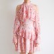 Spring Floral Fairy Halter Long Sleeve Dress Spring Floral Fairy Halter Long Sleeve Dress