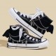 Womens Mens Students Metal Chain Bat High Top Canvas Sneakers Womens Mens Students Metal Chain Bat High Top Canvas Sneakers