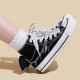 Womens Mens Students Metal Chain Bat High Top Canvas Sneakers Womens Mens Students Metal Chain Bat High Top Canvas Sneakers