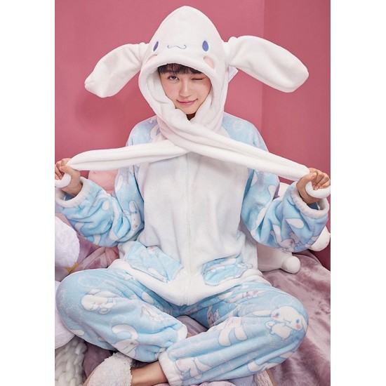 Kawaii Cartoon Cute Puppy Ears Plush Pajama Set Kawaii Cartoon Cute Puppy Ears Plush Pajama Set