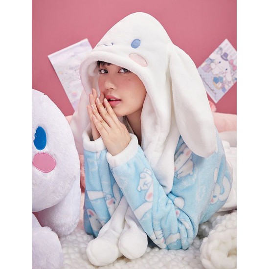 Kawaii Cartoon Cute Puppy Ears Plush Pajama Set Kawaii Cartoon Cute Puppy Ears Plush Pajama Set