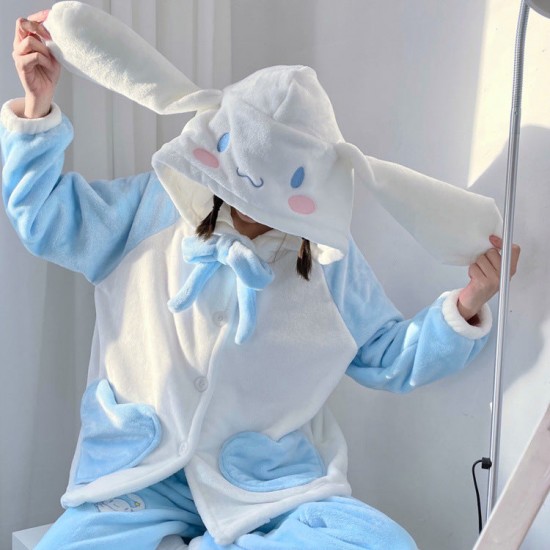Kawaii Cute Puppy Ears Plush Pajama Set Kawaii Cute Puppy Ears Plush Pajama Set