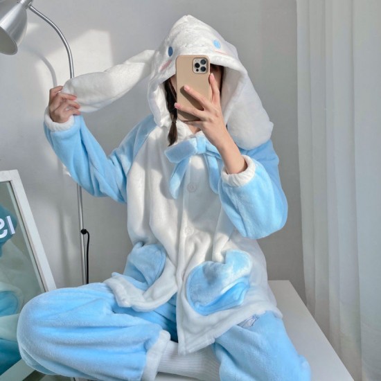 Kawaii Cute Puppy Ears Plush Pajama Set Kawaii Cute Puppy Ears Plush Pajama Set