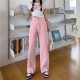 Pink Peach Embroidery Wide Leg Pants Pink Peach Embroidery Wide Leg Pants