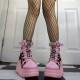 Womens Punk Lace-Up Platform Boots Womens Punk Lace-Up Platform Boots