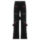 Punk Y2k Grunge Black and Pink Low Waist Denim Pants Punk Y2k Grunge Black and Pink Low Waist Denim Pants