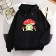 Women Cute Booyo Mushroom Frog Hoodie for Teen Girls Women Cute Booyo Mushroom Frog Hoodie for Teen Girls