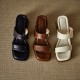 Women's Leather Summer Simple Mid Heeled Sandals Mule Women's Leather Summer Simple Mid Heeled Sandals Mule