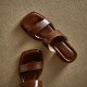 Women's Leather Summer Simple Mid Heeled Sandals Mule Women's Leather Summer Simple Mid Heeled Sandals Mule